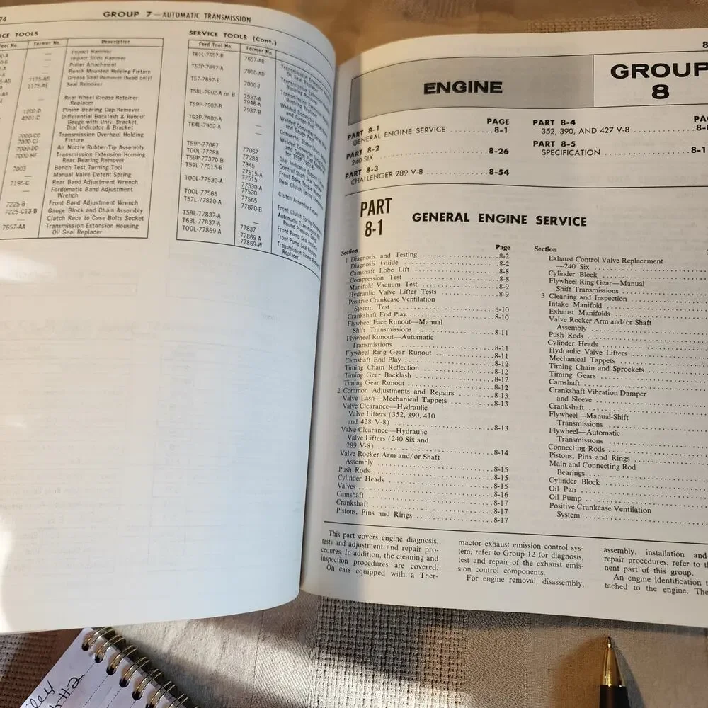 1966 Ford and Mercury Shop Manual August 1965 First Printing